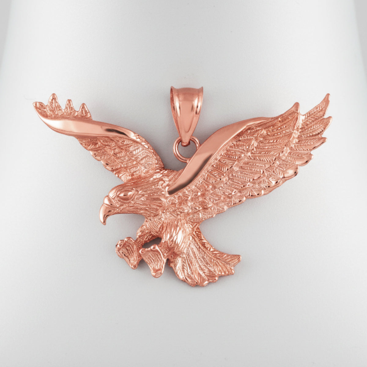 Gold Flying Eagle Pendant (10K, 14K, yellow, white gold)