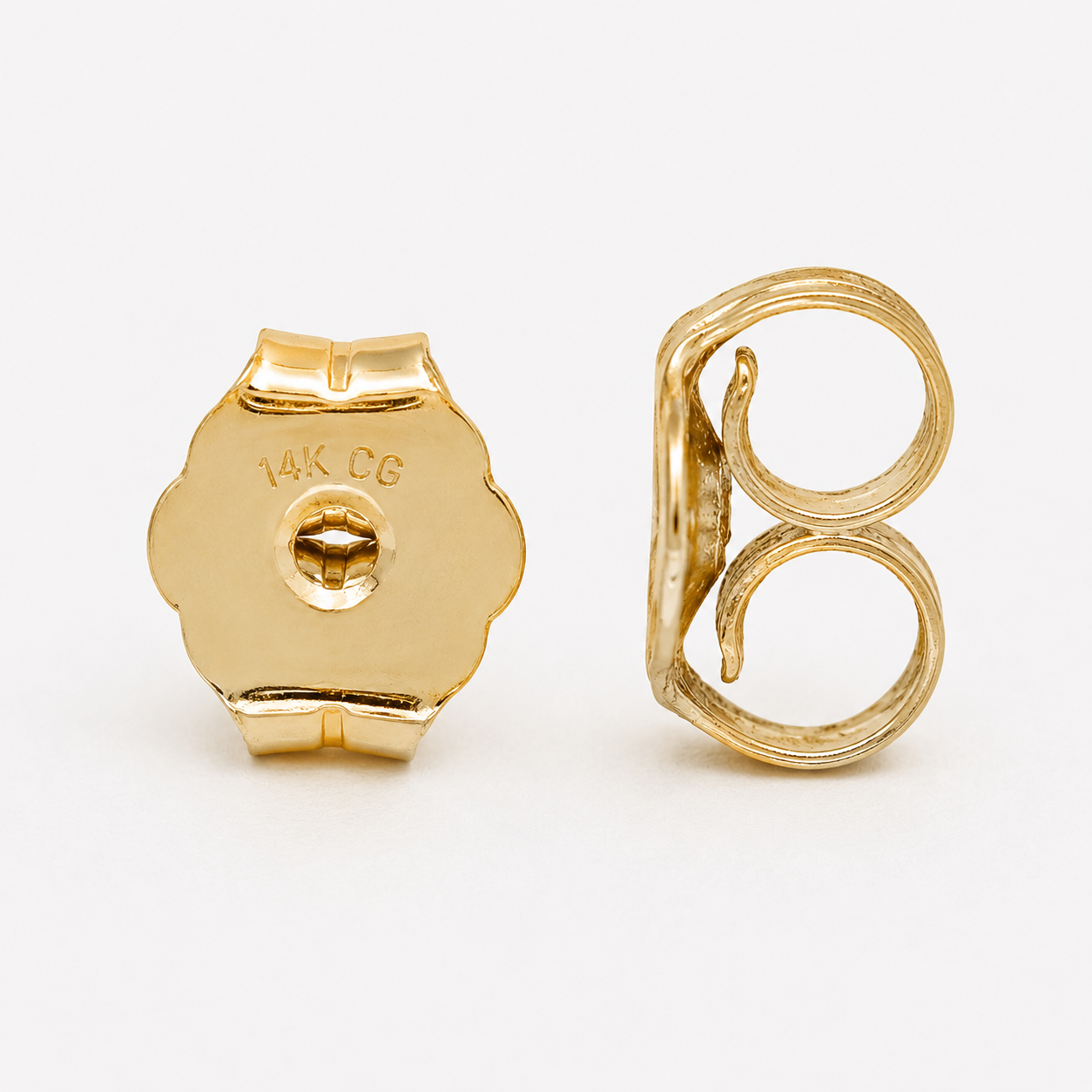 Gold Lotus Flower Yoga Stud Earrings — 14K Yellow Gold