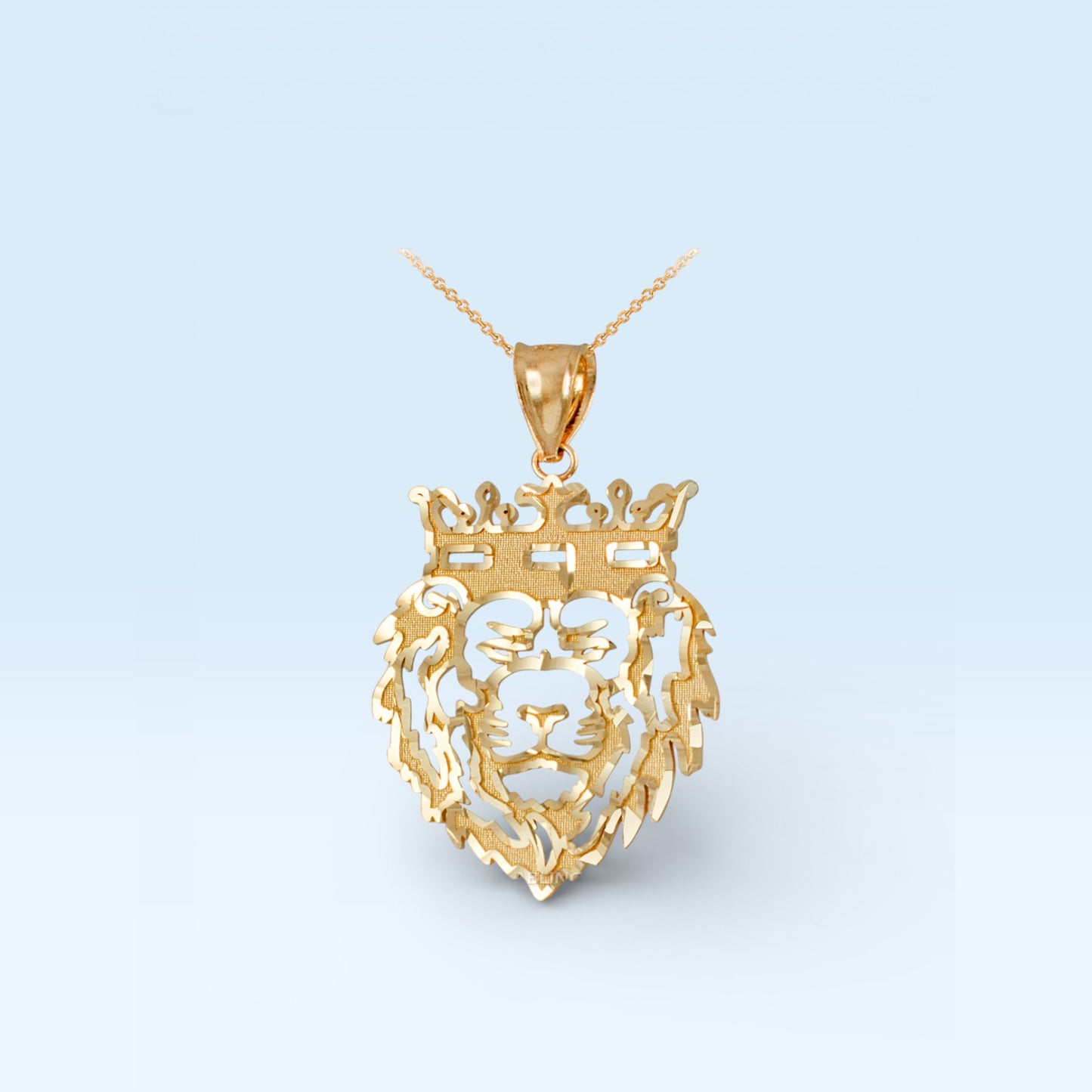 Yellow Gold Lion King DC Charm Necklace (10k, 14k)