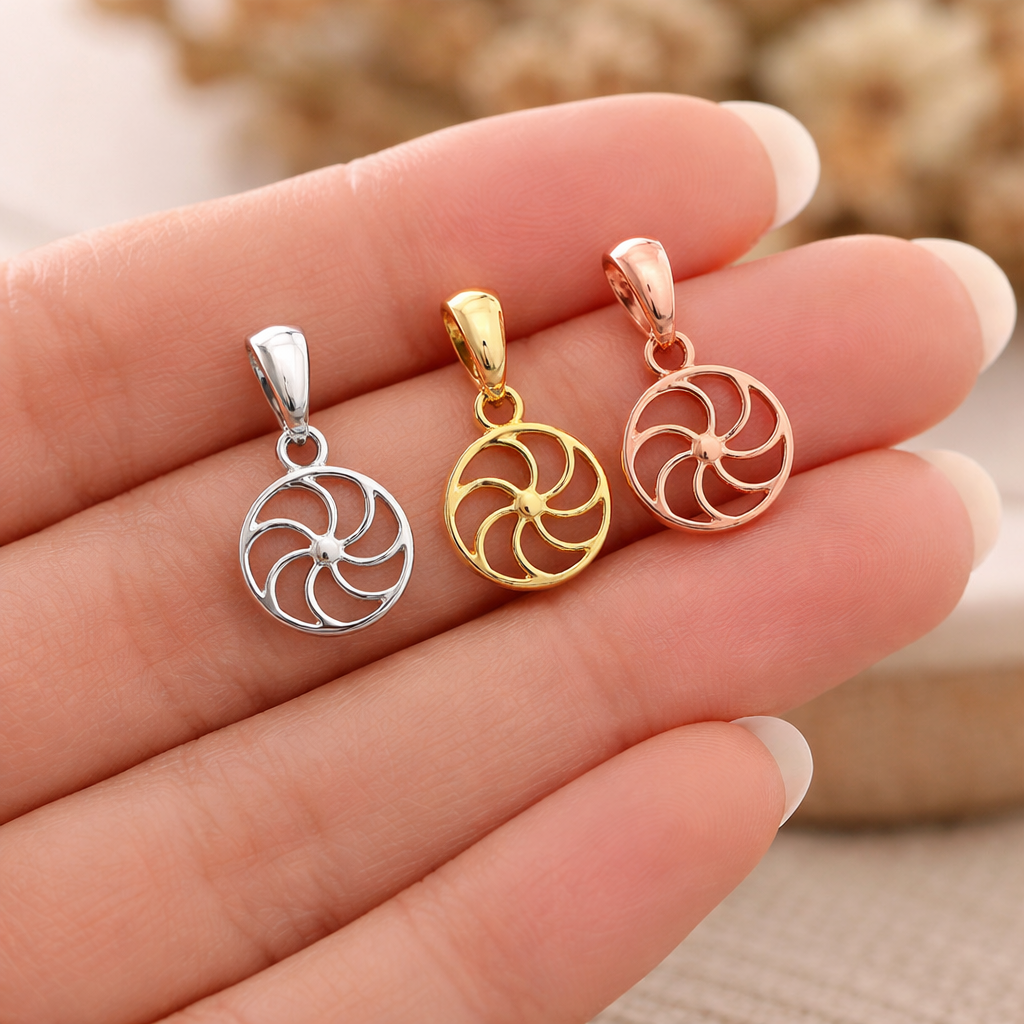 Armenian Eternity Dainty Gold Necklace Arevakhach Sun Symbol Charm
