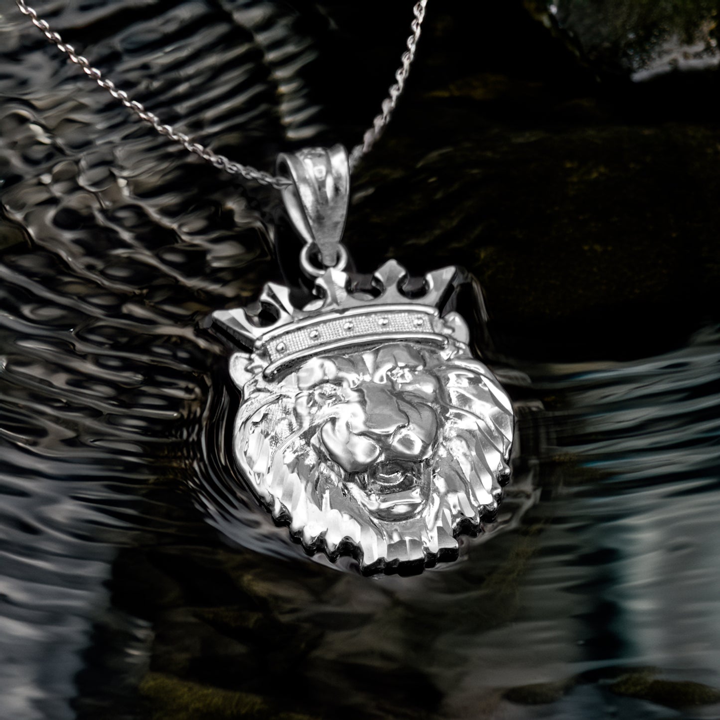 Sterling Silver Lion King DC Charm Necklace