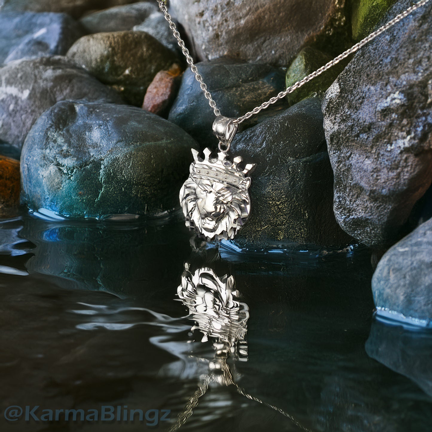 Sterling Silver Lion King DC Charm Necklace