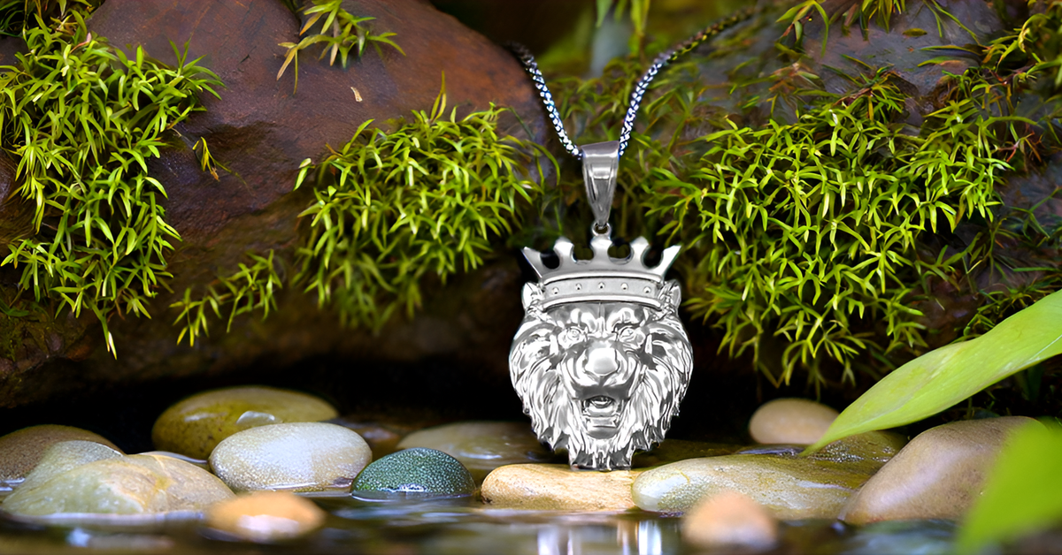 Sterling Silver Lion King DC Charm Necklace