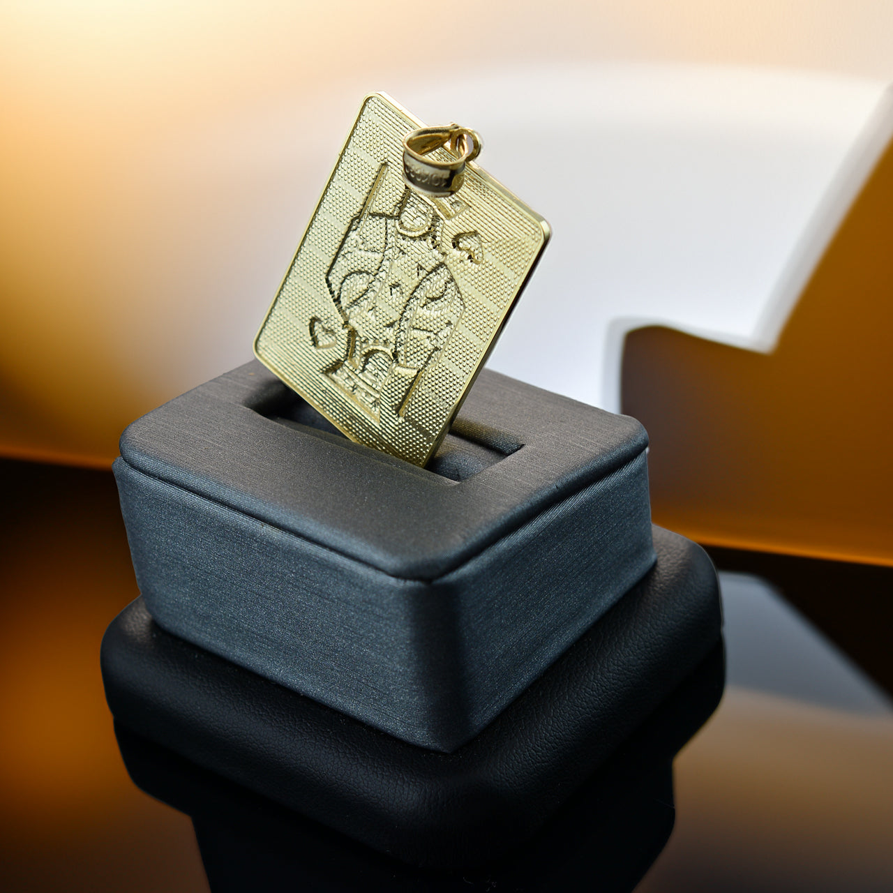 Gold King of Spades Poker Card Pendant | 10K & 14K | Yellow, White, Rose, Two-Tone