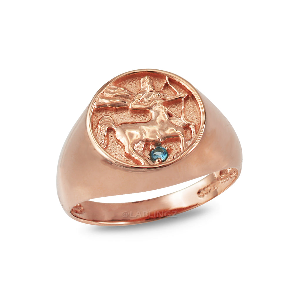 Rose Gold Genuine Birthstone Zodiac Ring Karma Blingz