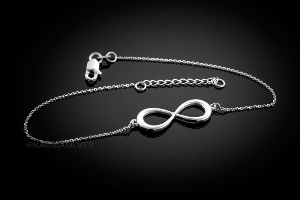 14k Gold Infinity Bracelet (yellow, white, rose gold) Karma Blingz