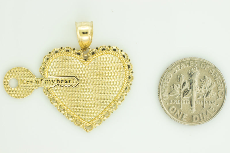 2pc Gold "Key of my Heart" Detachable Pendant Karma Blingz