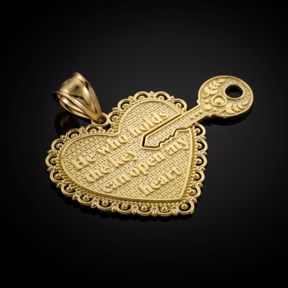 2pc Gold "Key of my Heart" Detachable Pendant Karma Blingz