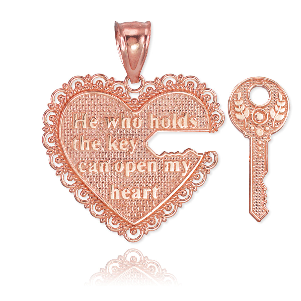2pc Gold "Key of my Heart" Detachable Pendant Karma Blingz