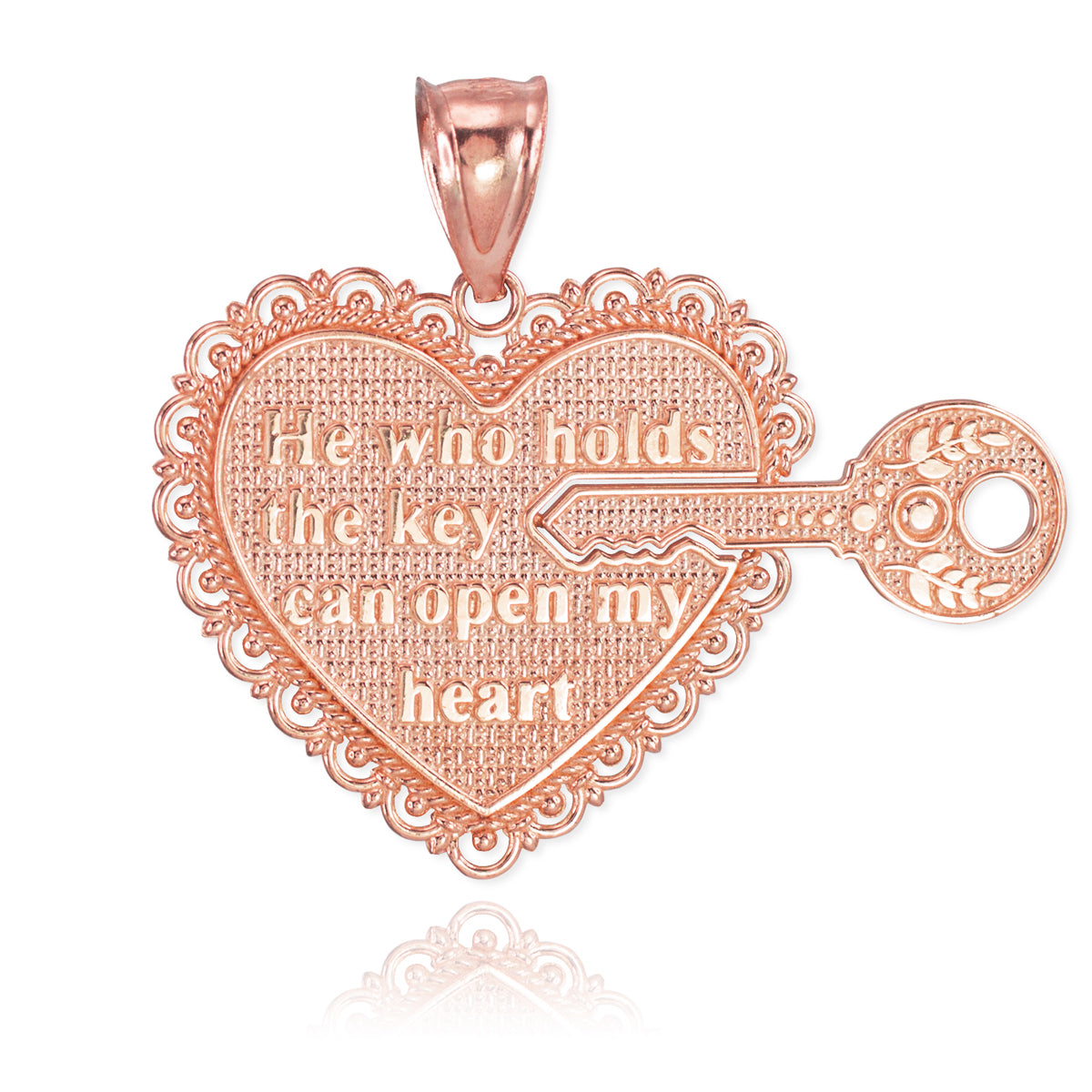 2pc Gold "Key of my Heart" Detachable Pendant Karma Blingz