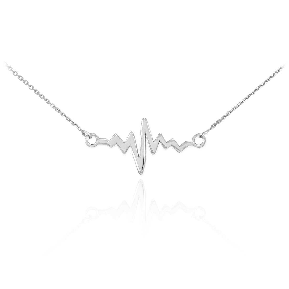 Sterling Silver Heartbeat Pulse Necklace Karma Blingz