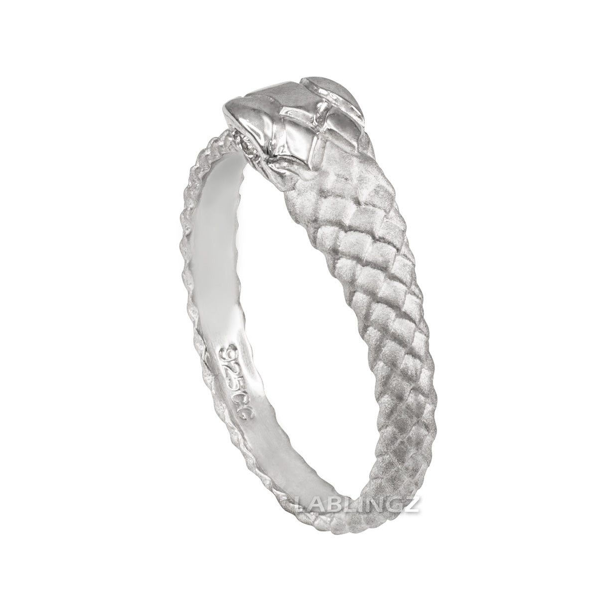 Solid Gold Tail Biting Ouroboros Snake Ring Karma Blingz