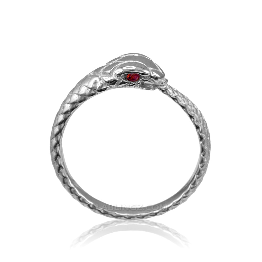 Gold Ouroboros Snake Ruby Ring Karma Blingz