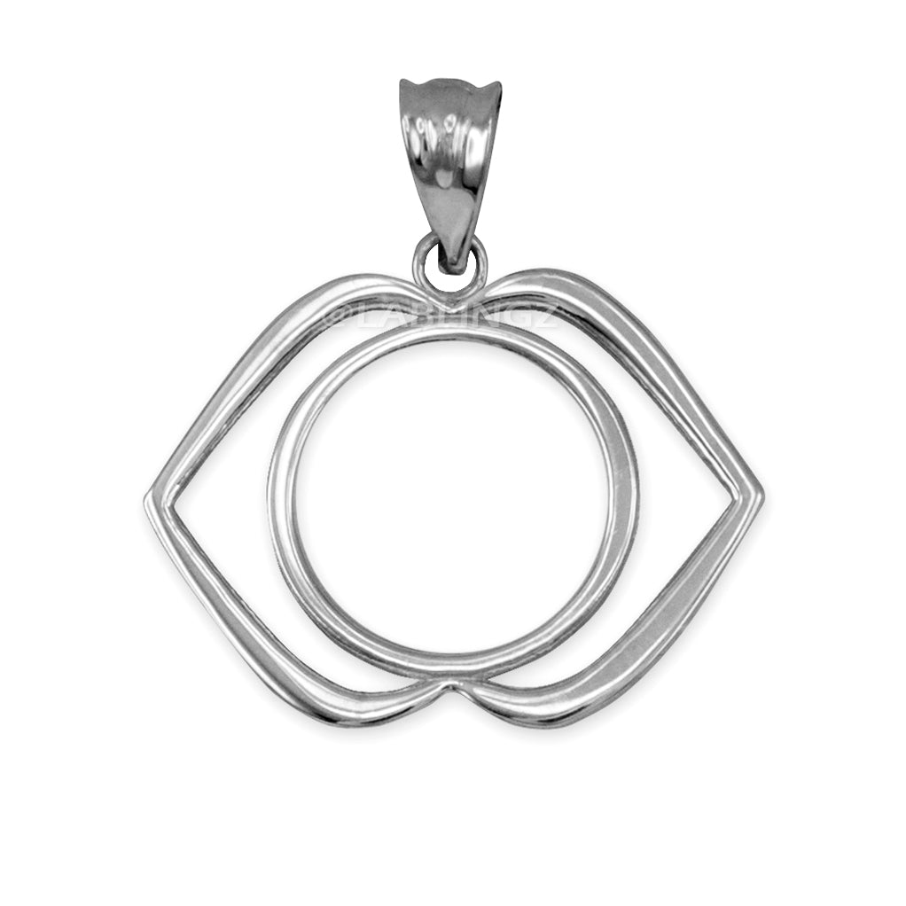 Gold Ajna Chakra (3rd eye) Pendant Necklace (yellow, white, rose gold, 10k, 14k) Karma Blingz