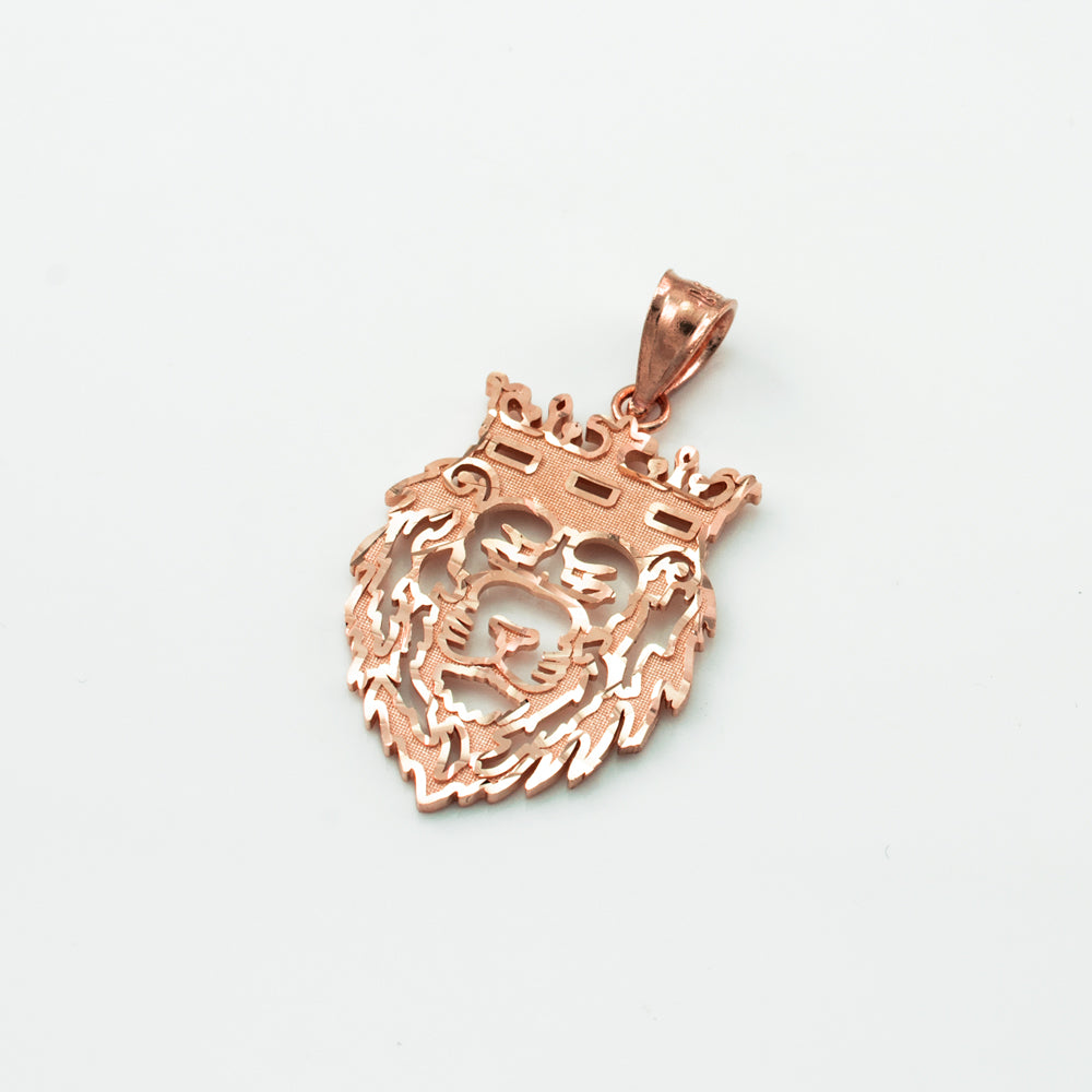 Gold Lion King DC Pendant (small, large, 10k, 14k, yellow, white, rose gold) Karma Blingz