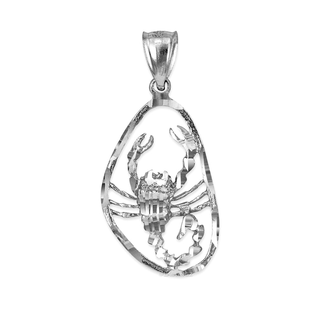 Gold Scorpio Zodiac Sign DC Pendant Necklace (yellow, white, rose gold, 10K, 14K) Karma Blingz