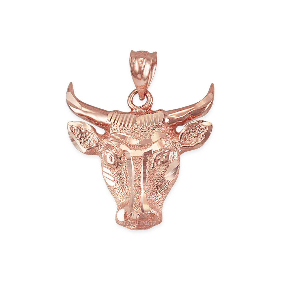 Gold Bull Head DC Pendant Necklace (10K, 14K, yellow, white, rose gold) Karma Blingz