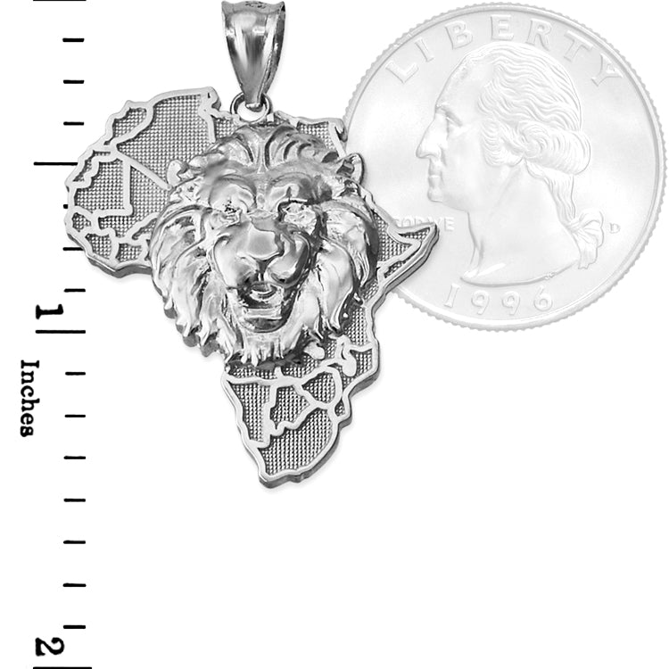 Sterling Silver African Lion Pendant Necklace Karma Blingz