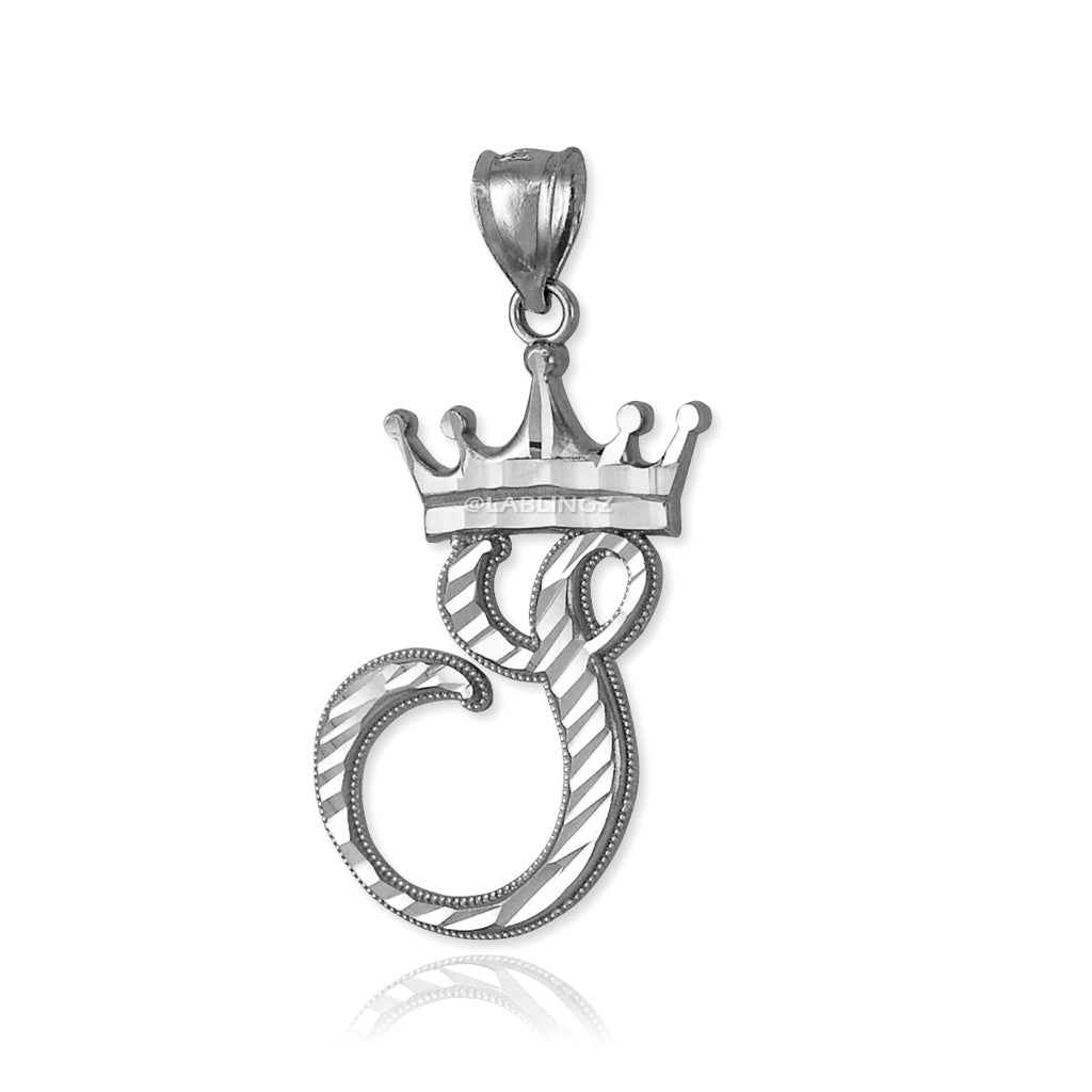 Gold Alphabet Cursive Letter 'S' Initial DC Pendant Necklace (yellow, white, rose, 10K, 14K) Karma Blingz