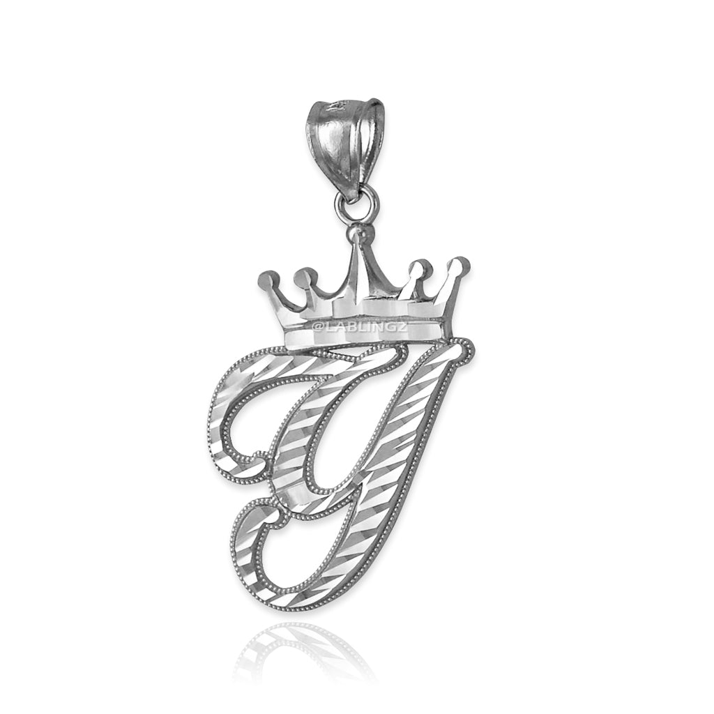 Gold Alphabet Cursive Letter 'Y' Initial DC Pendant Necklace (yellow, white, rose, 10K, 14K) Karma Blingz