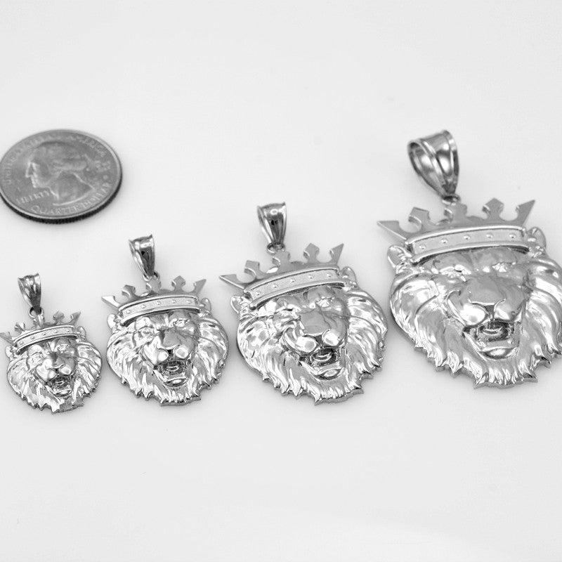 Sterling Silver Lion King Pendant (S/M/L/XL) Karma Blingz