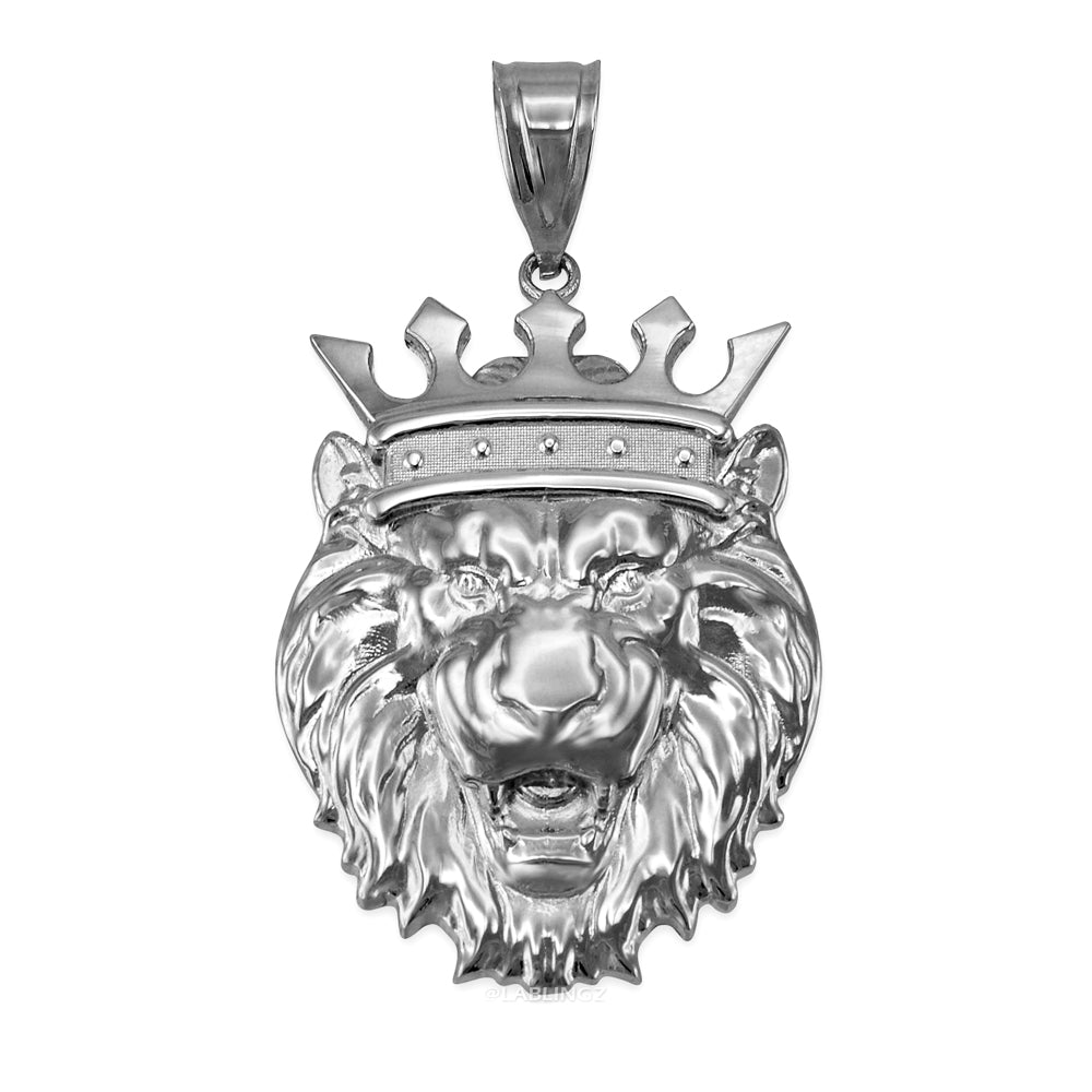 Sterling Silver Lion King Pendant (S/M/L/XL) Karma Blingz