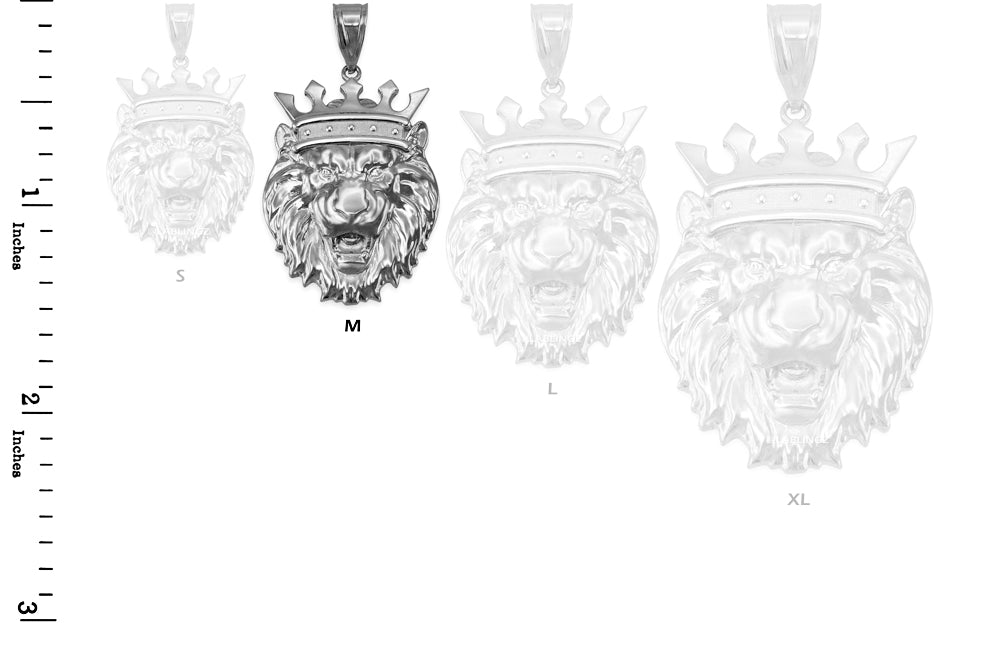 Sterling Silver Lion King Pendant (S/M/L/XL) Karma Blingz