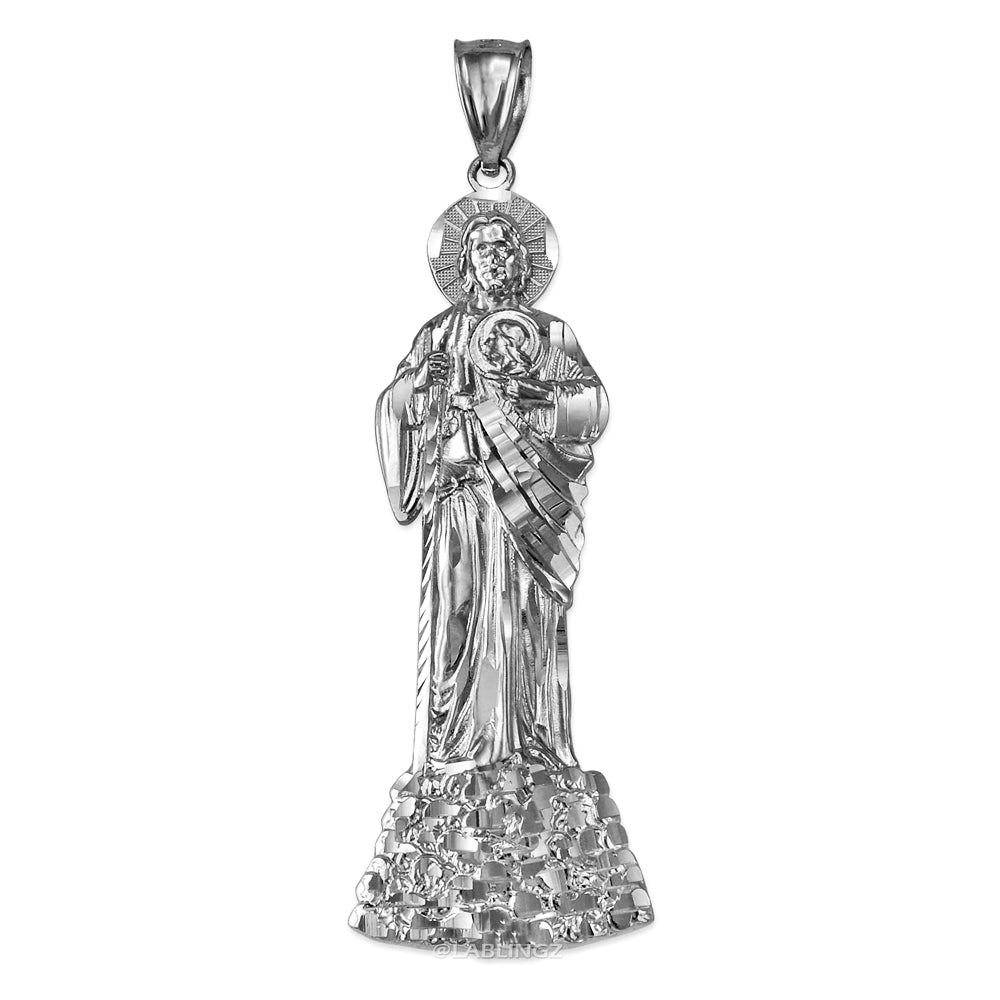 Sterling Silver Saint Jude DC Charm Pendant (Small, Medium, Large) Karma Blingz