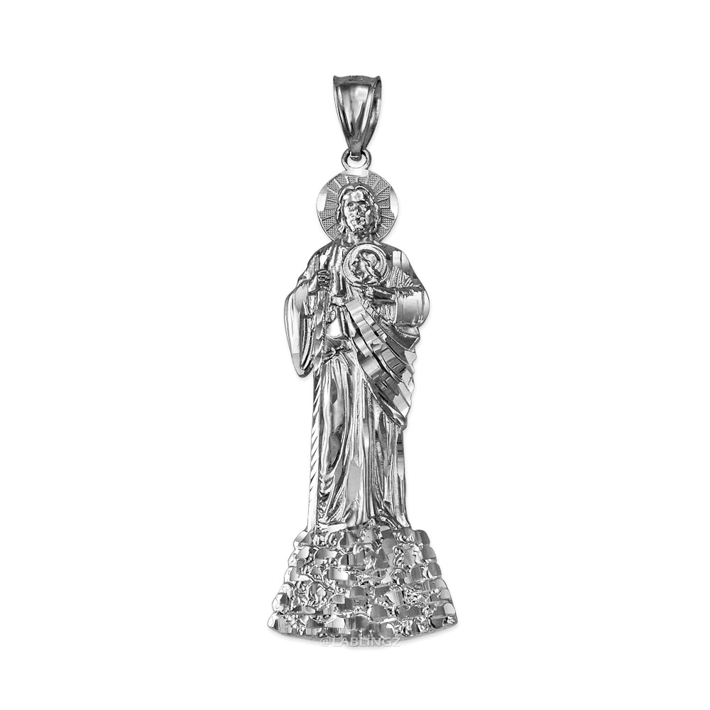 Sterling Silver Saint Jude DC Charm Pendant (Small, Medium, Large) Karma Blingz
