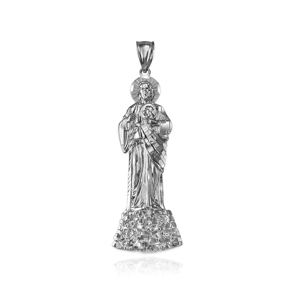 Sterling Silver Saint Jude DC Charm Pendant (Small, Medium, Large) Karma Blingz