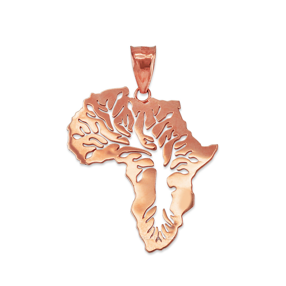 Gold Africa Tree of Life Pendant Necklace (10K, 14K, yellow, white, rose gold) Karma Blingz