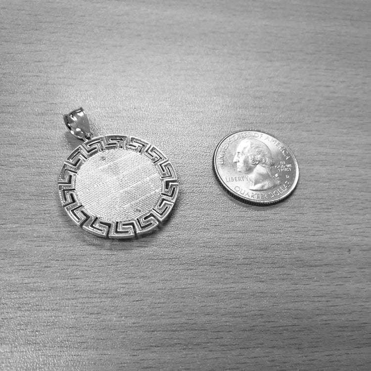 Sterling Silver Aztec Bezel Mayan Sun Calendar Pendant Karma Blingz