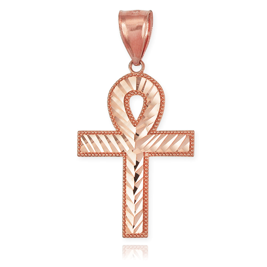 Gold Ankh Cross Mens DC Hip-Hop Pendant (10k, 14k, yellow, white, rose gold) Karma Blingz