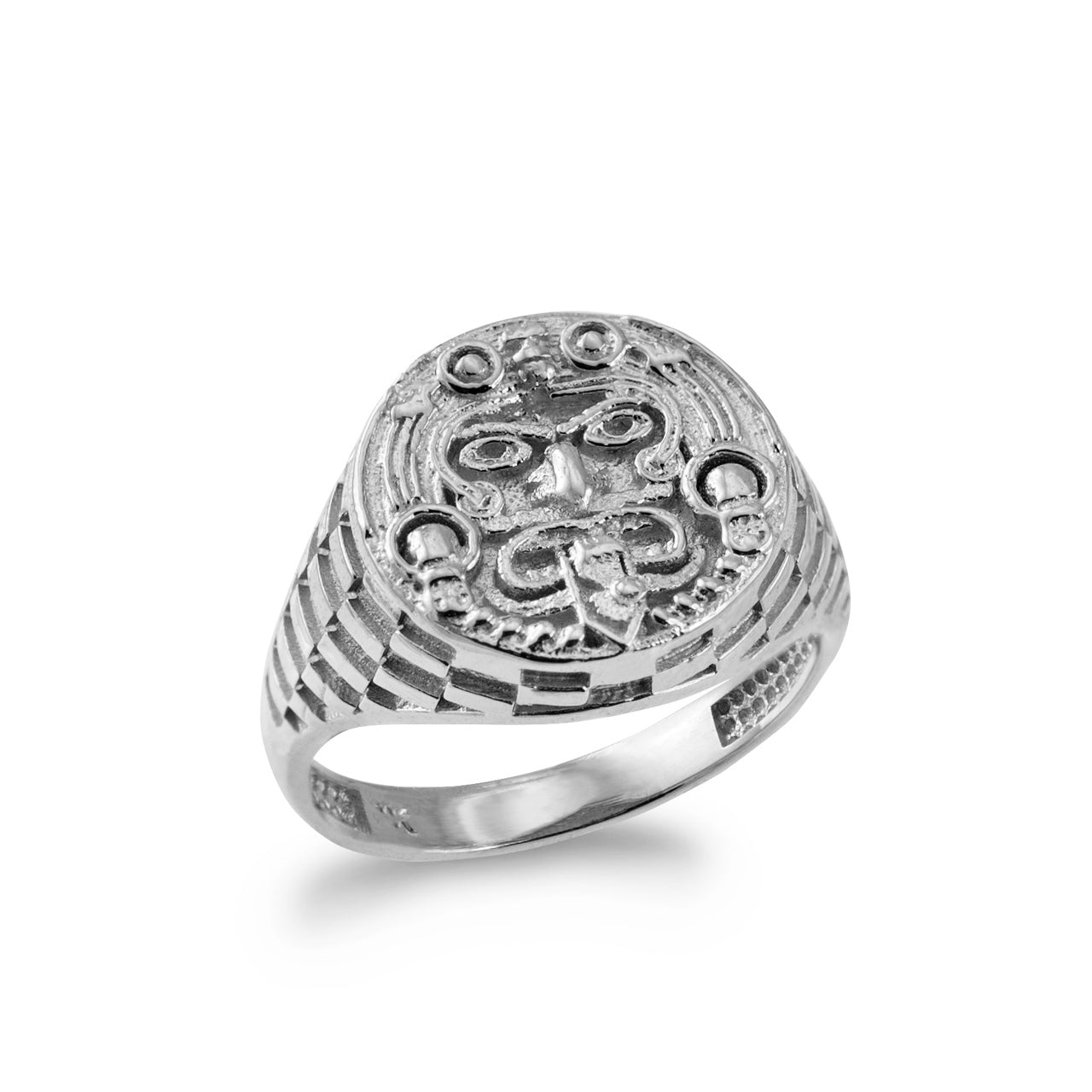 Gold Aztec Mayan Sun Rugged Ring Karma Blingz