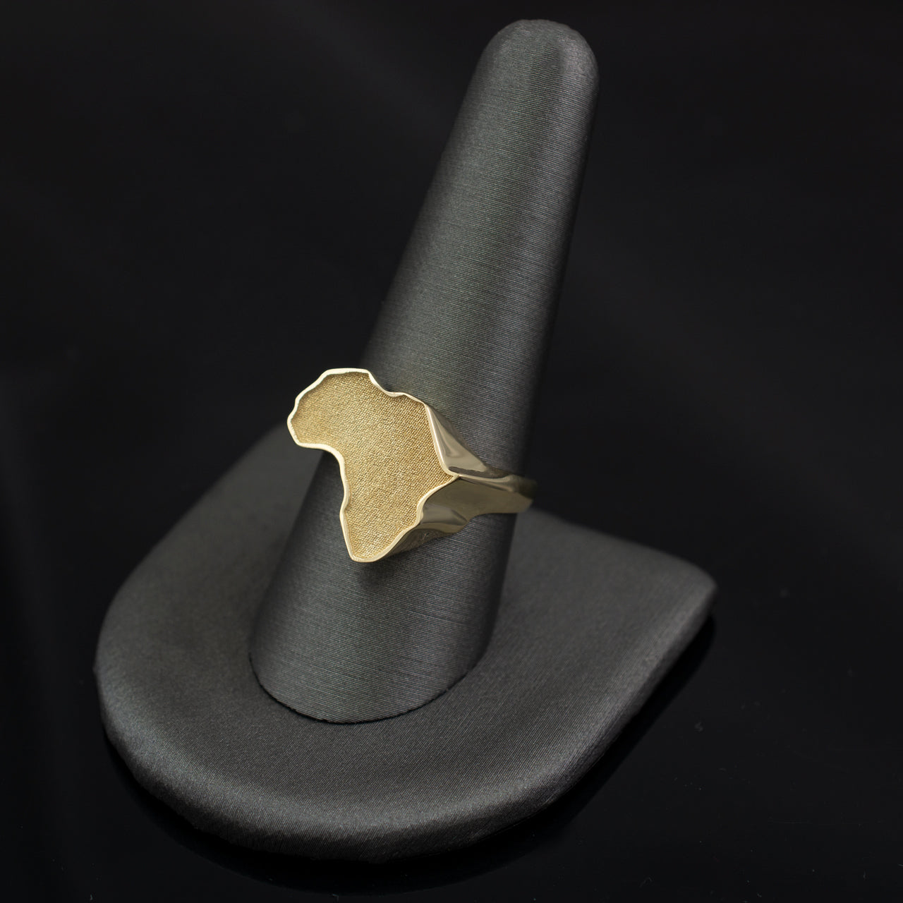 Solid Gold Africa Ring Karma Blingz