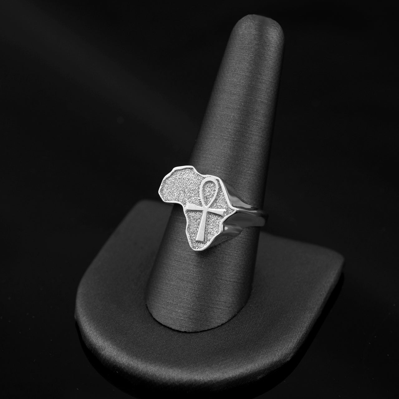 Solid Gold Egyptian Ankh Africa Ring Karma Blingz