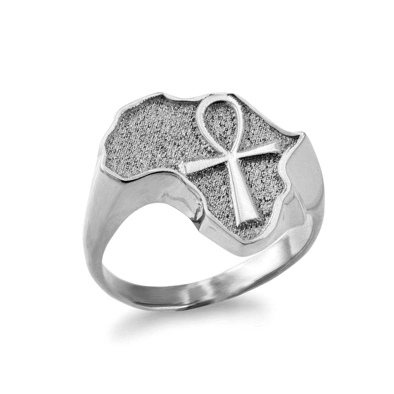 Solid Gold Egyptian Ankh Africa Ring Karma Blingz