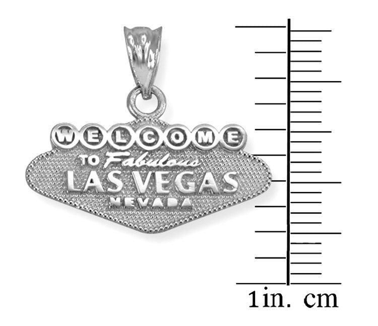 Gold Las Vegas Charm Necklace (yellow, white, rose gold, 10k, 14k) Karma Blingz