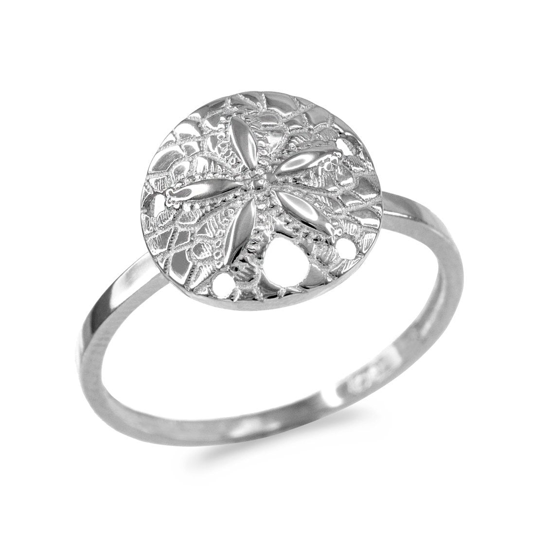 Sterling Silver Sand Dollar Ladies Ring Karma Blingz
