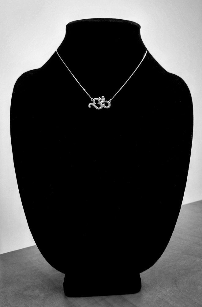 14K Gold Om Necklace (yellow, white, rose gold) Karma Blingz