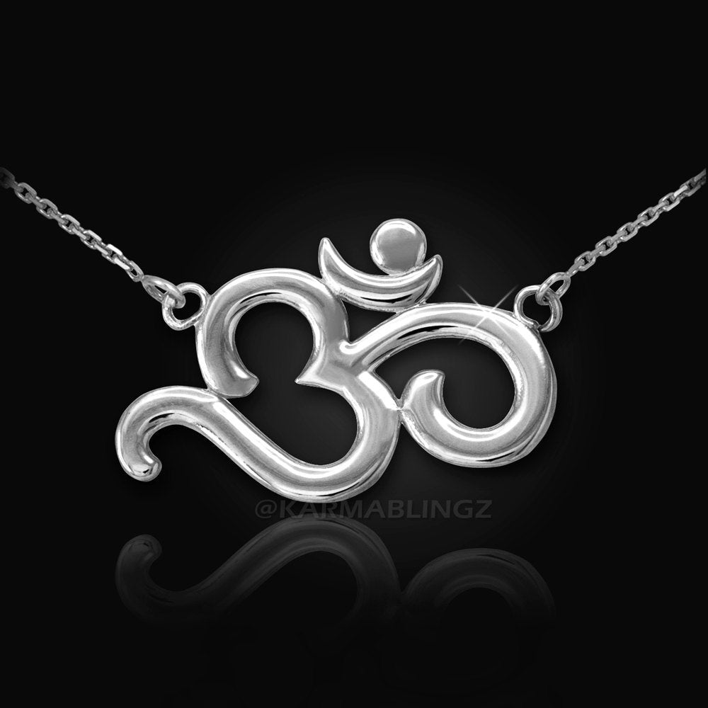 Sterling Silver Om (aum) Yoga Necklace Karma Blingz