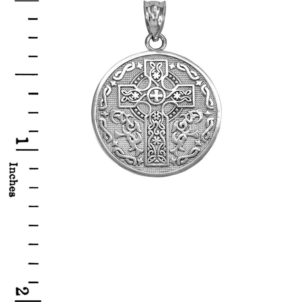 Sterling Silver Irish Blessing Celtic Cross Reversible Necklace Karma Blingz