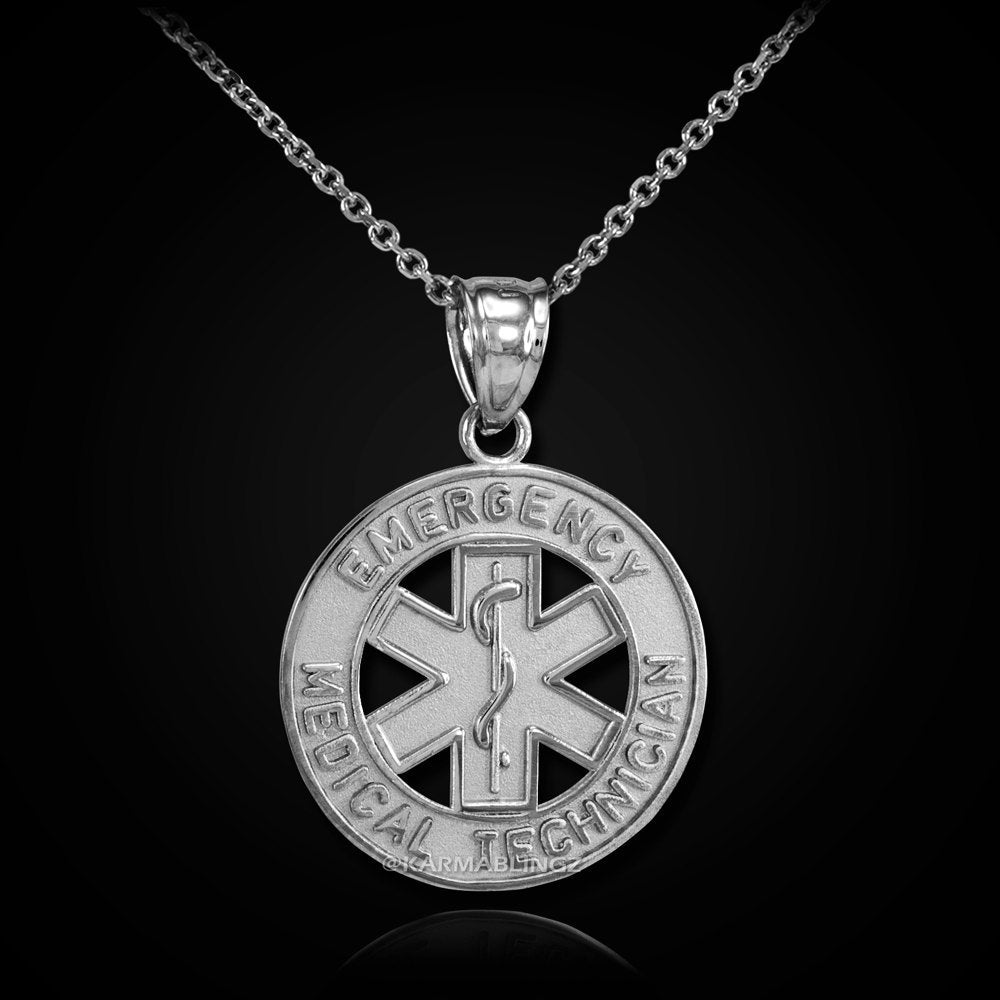 Sterling Silver EMT (Emergency Medical Transportation) Pendant Necklace Karma Blingz