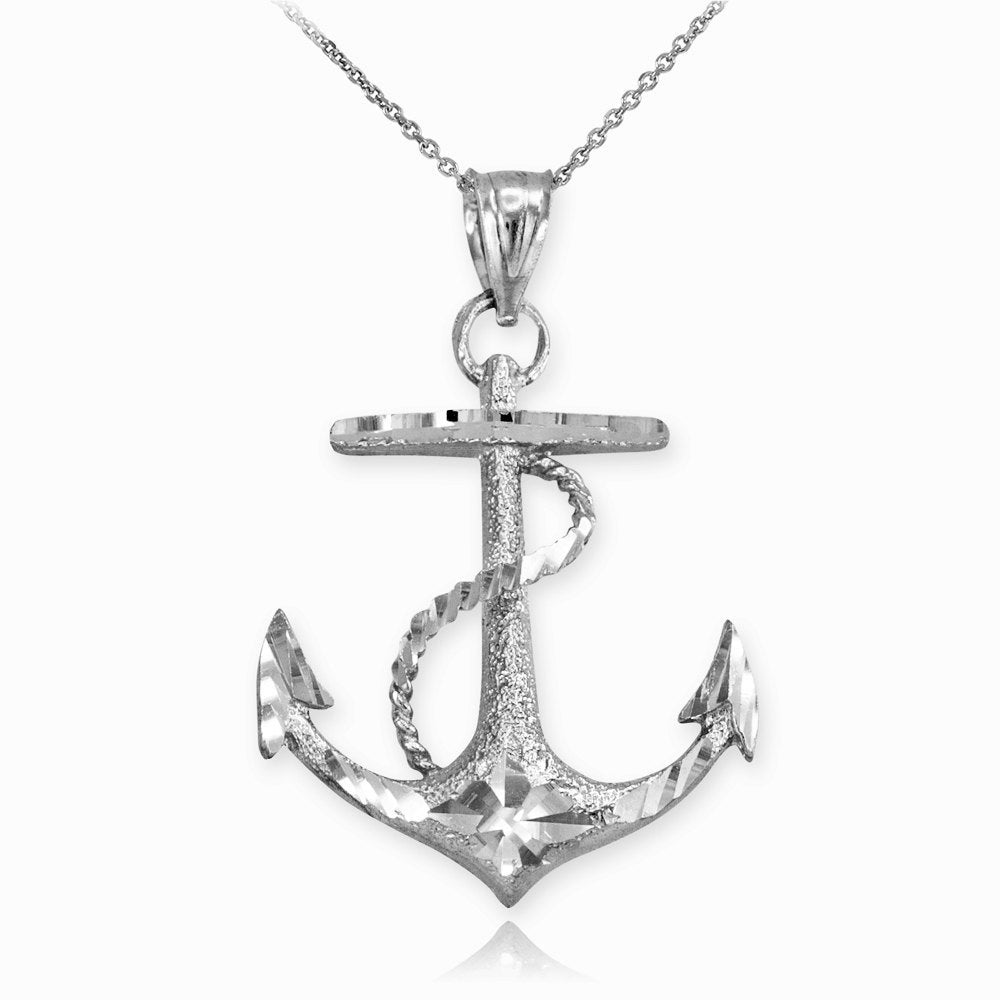 Sterling Silver Mariner Anchor Pendant Necklace Karma Blingz