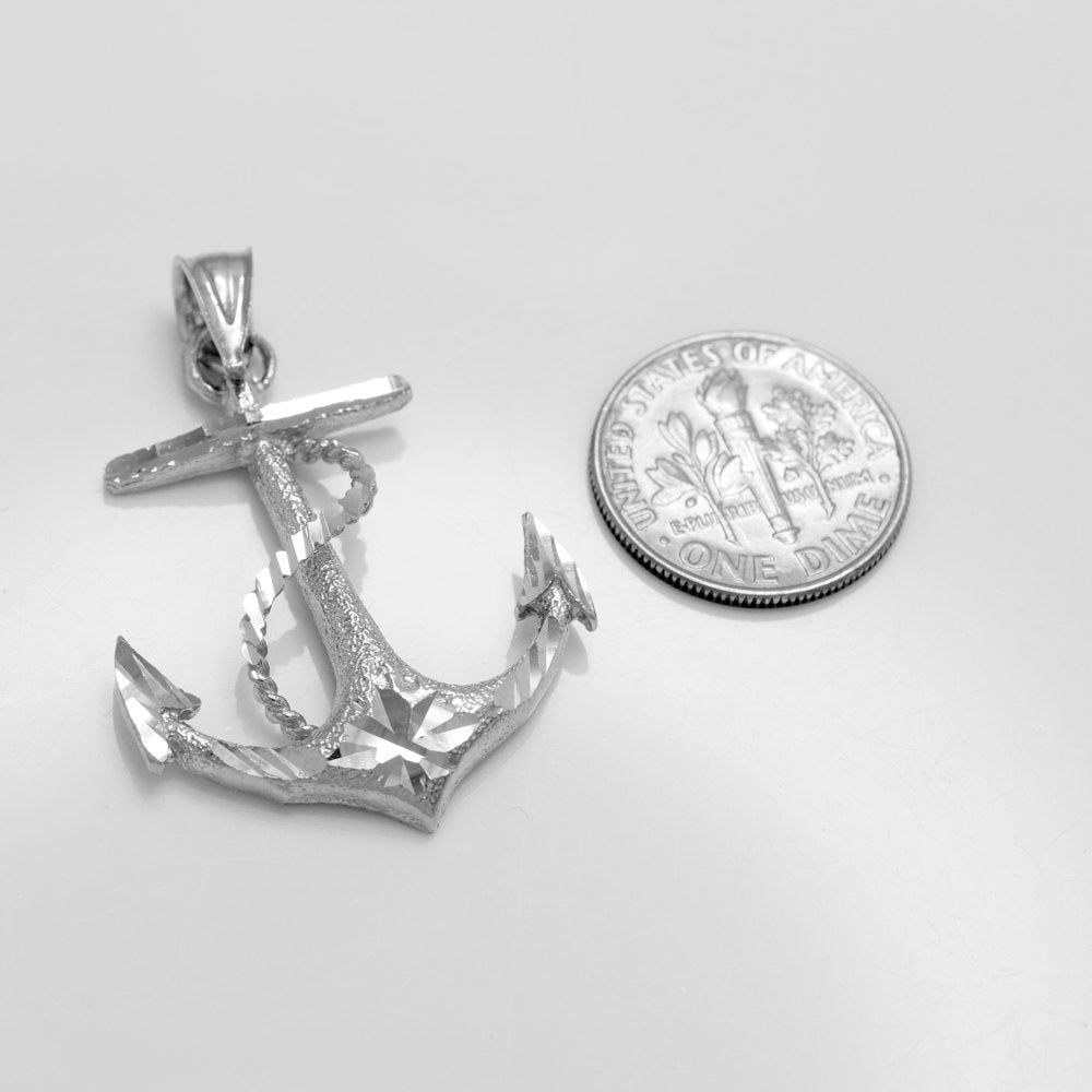 Sterling Silver Mariner Anchor Pendant Necklace Karma Blingz