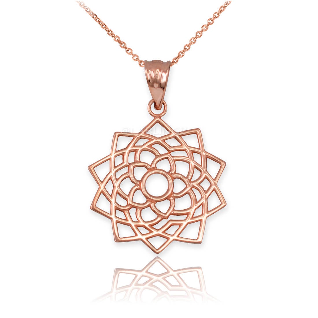 Gold Sahasrara (Unity) Chakra Yoga Jewelry Pendant Necklace (yellow, white, rose gold, 10k, 14k) Karma Blingz