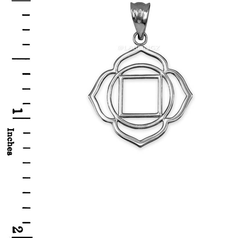 Sterling Silver Muladhara (Root) Chakra Yoga Pendant Necklace Karma Blingz
