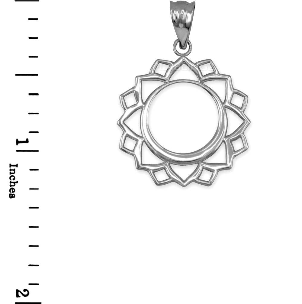 Sterling Silver Vishuddha (Communication) Chakra Yoga Pendant Necklace Karma Blingz