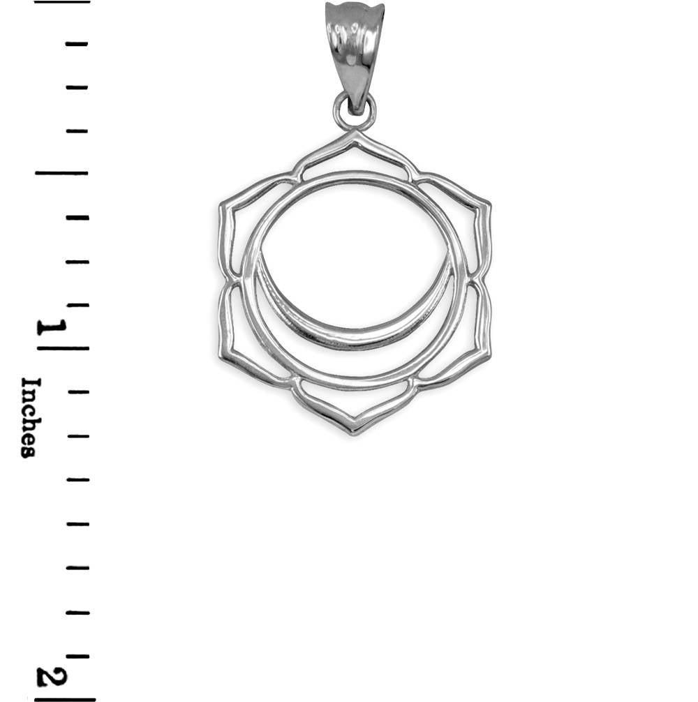 Silver Svadhishthana (Creativity) Chakra Yoga Pendant Necklace Karma Blingz