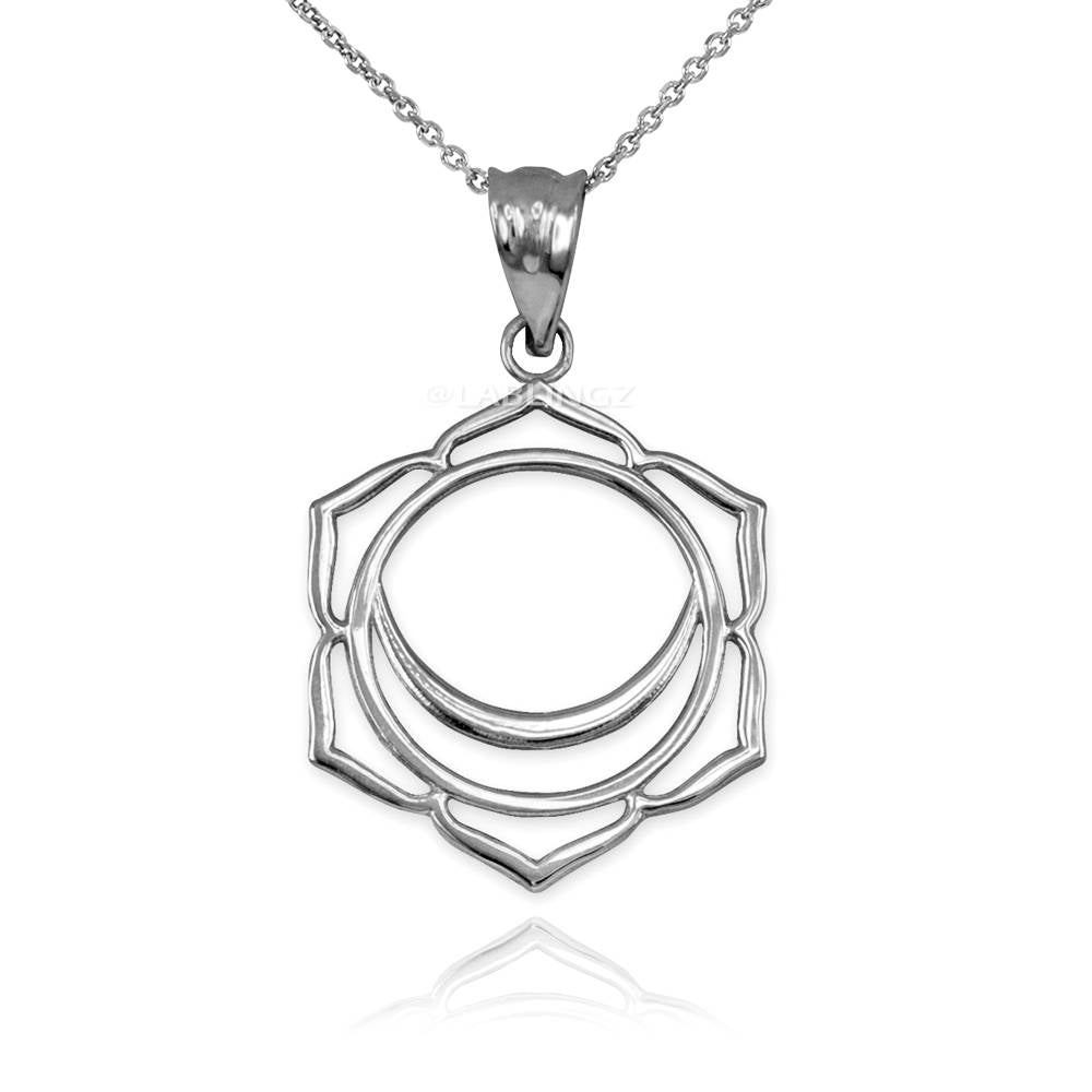 Silver Svadhishthana (Creativity) Chakra Yoga Pendant Necklace Karma Blingz